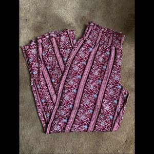Patterned High Waisted Boho Flare Pants